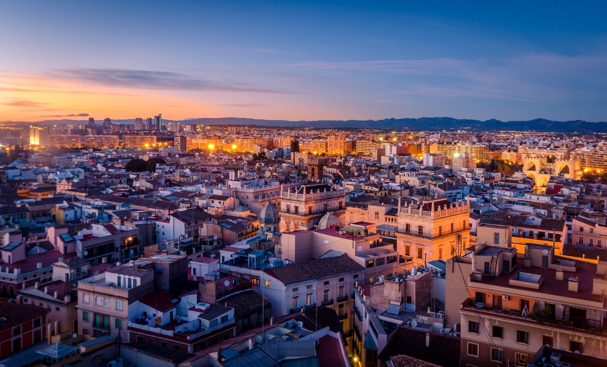 Sonnenuntergang in Valencia